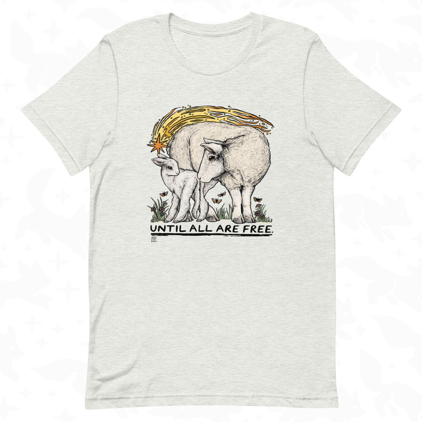 "UNTIL ALL ARE FREE" Unisex T-Shirt (Sheep Ahoy Charity)