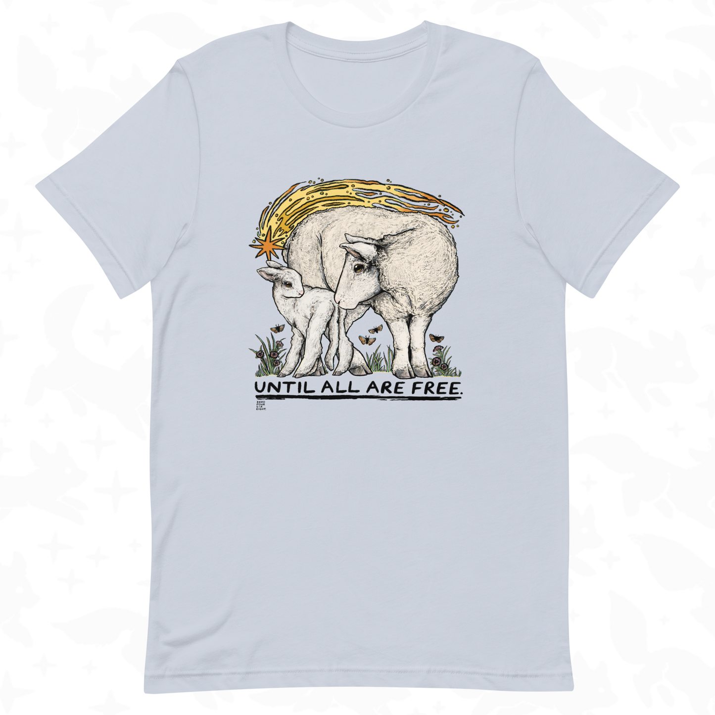 "UNTIL ALL ARE FREE" Unisex T-Shirt (Sheep Ahoy Charity)