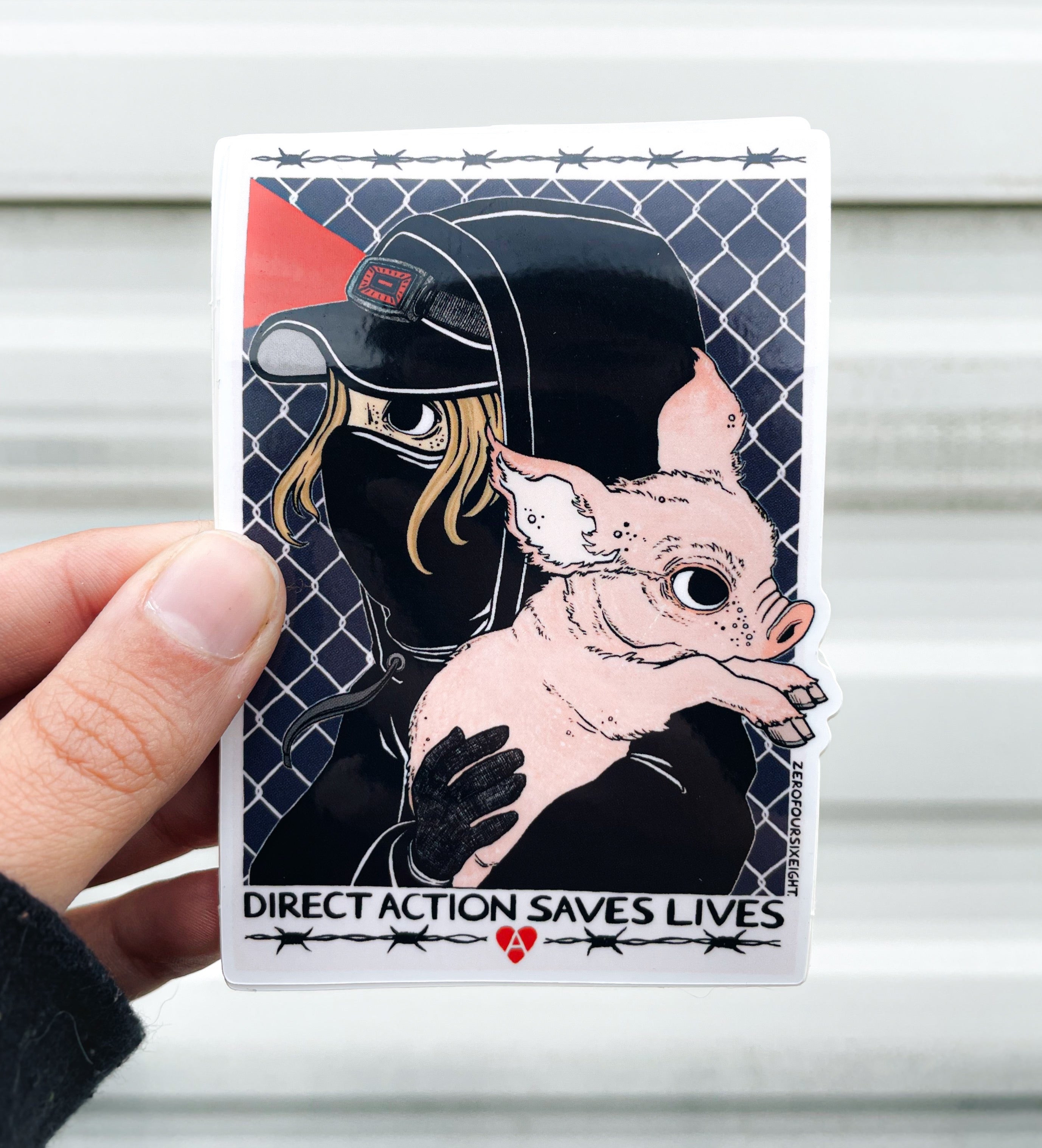 Action This Dat Sticker “DIRECT ACTION SAVES LIVES” Vinyl Sticker (AR Fundraiser ...